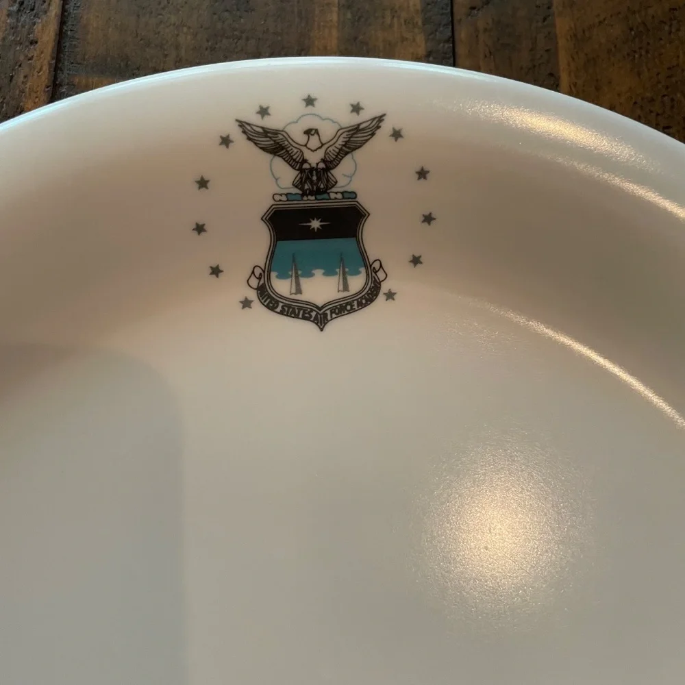 USAFA Vintage Plastic Dinner Plates Set of 8